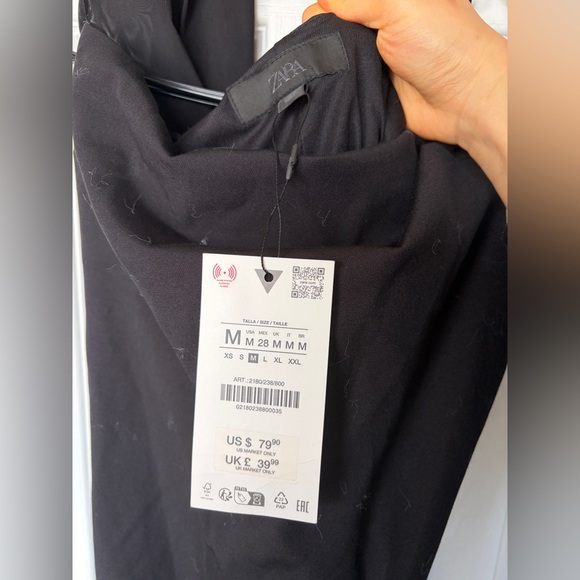 Zara COMBINED DRESS WITH TRANSPARENCIES medium REF. 2180/238 black - Picture 10 of 11